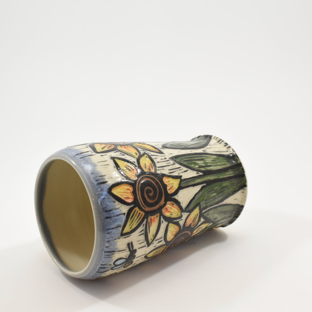 Sunflower Tall Mug - Light Blue
