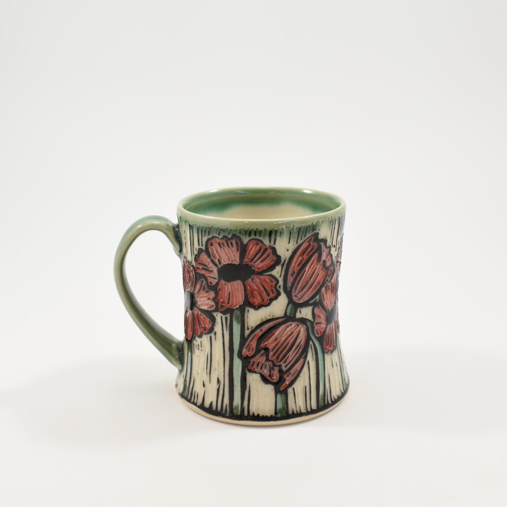 Poppy Short Mug - Green