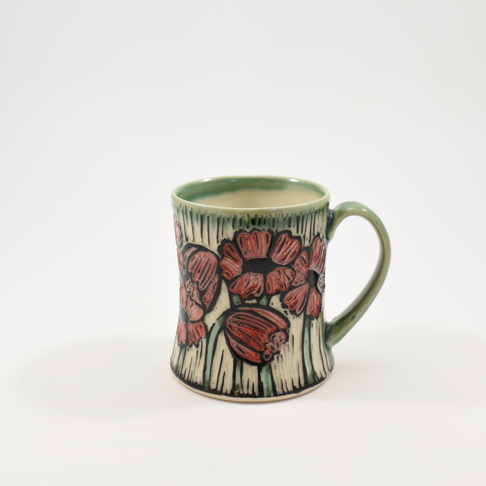 Poppy Short Mug - Green
