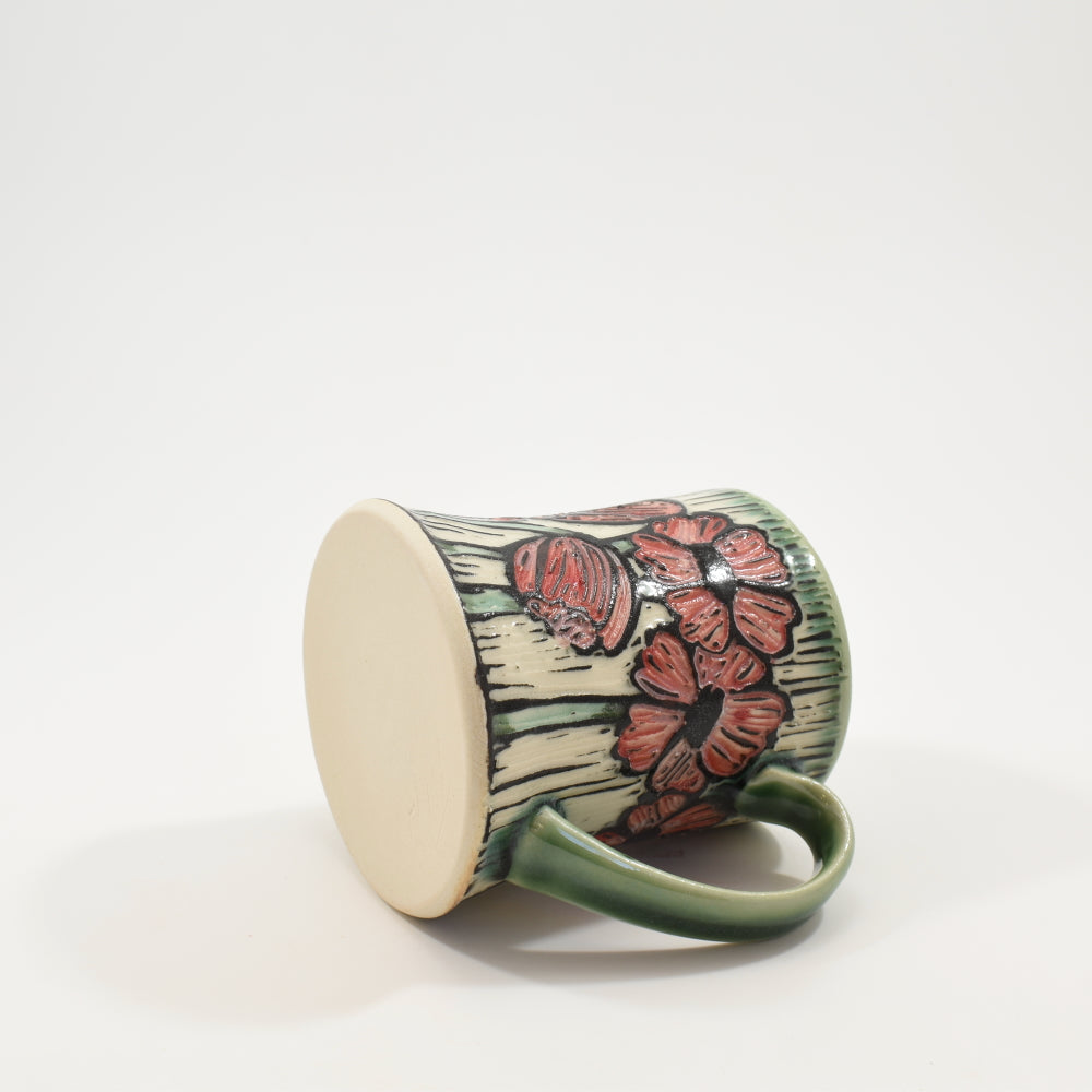 Poppy Short Mug - Green