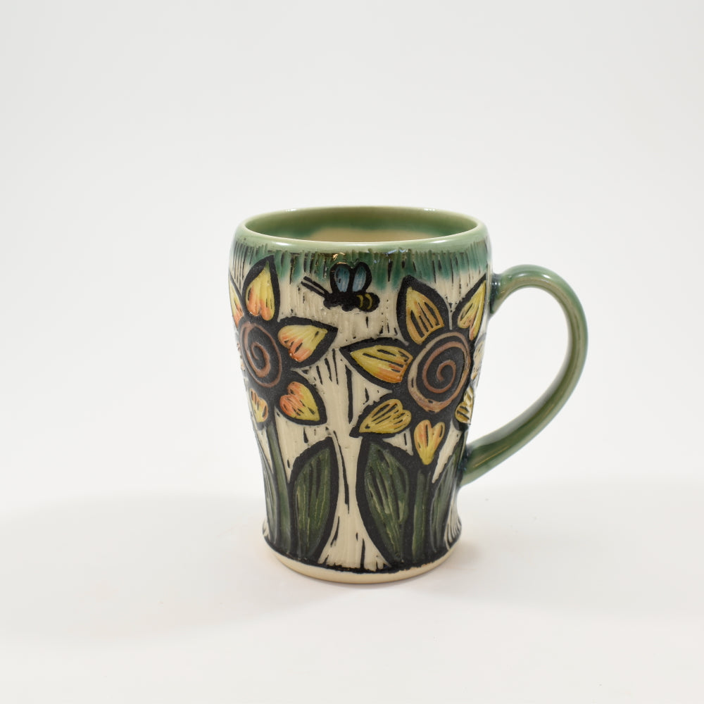 Sunflower Short Mug - Green