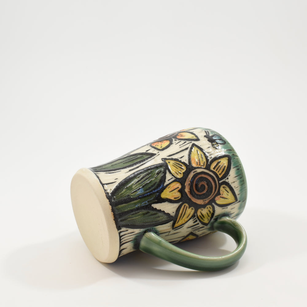 Sunflower Short Mug - Green
