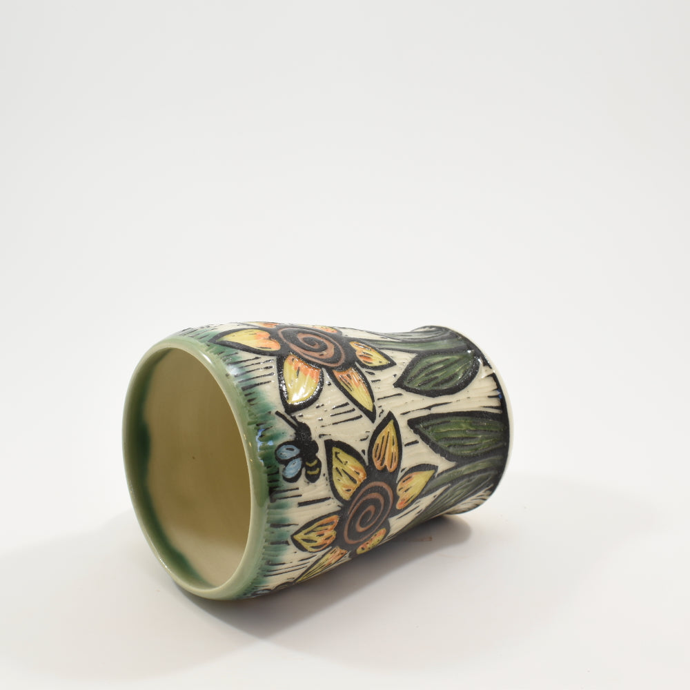 Sunflower Short Mug - Green