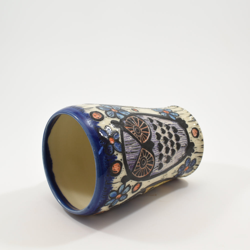 Owl Tall Mug - Cobalt
