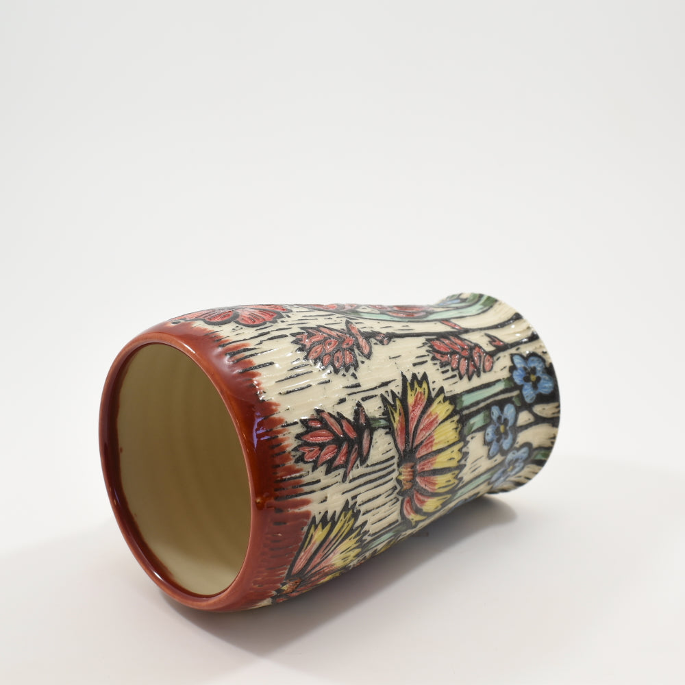 Spring Flower Tall Mug - Red 2