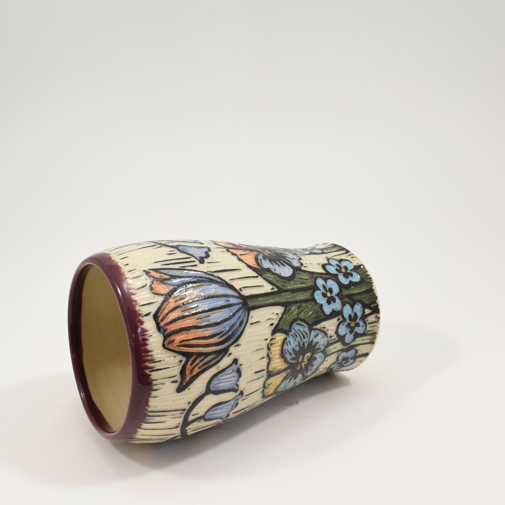 Spring Flower Mug Tall - Purple