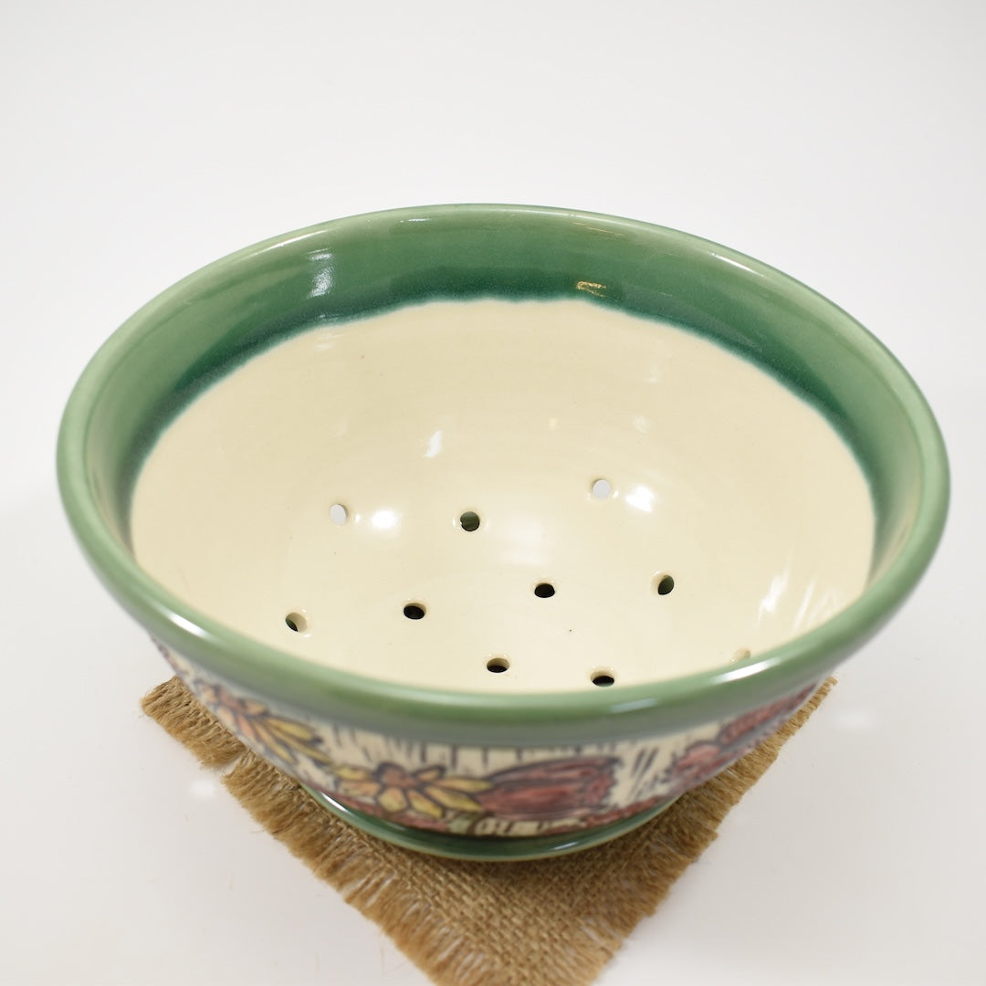 Spring Flower Berry Bowl - Green