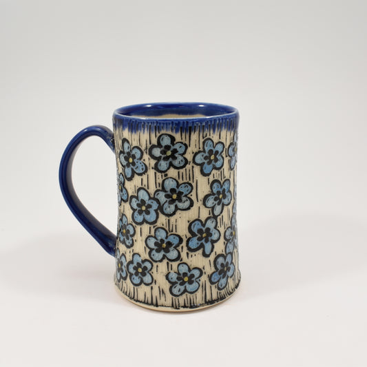 Forget-Me-Not Flower Mug - Cobalt