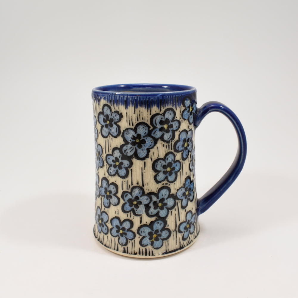 Forget-Me-Not Flower Mug - Cobalt
