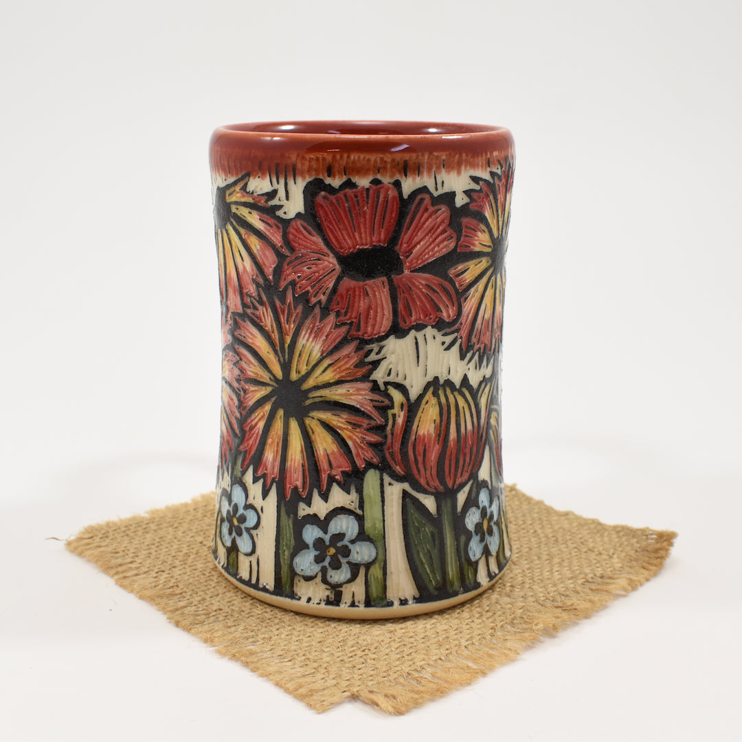 Spring Flower Mug - Red