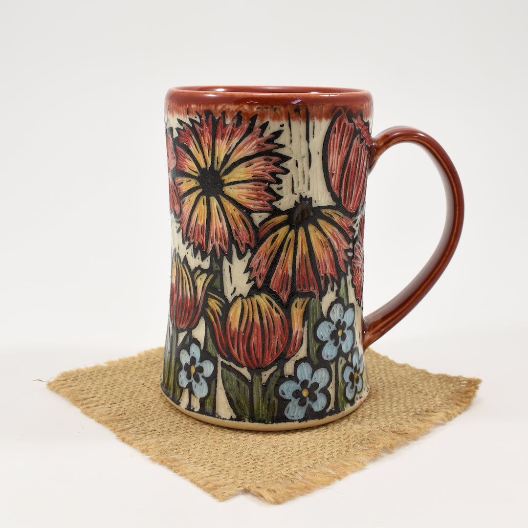 Spring Flower Mug - Red