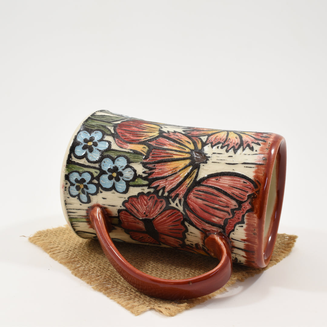 Spring Flower Mug - Red