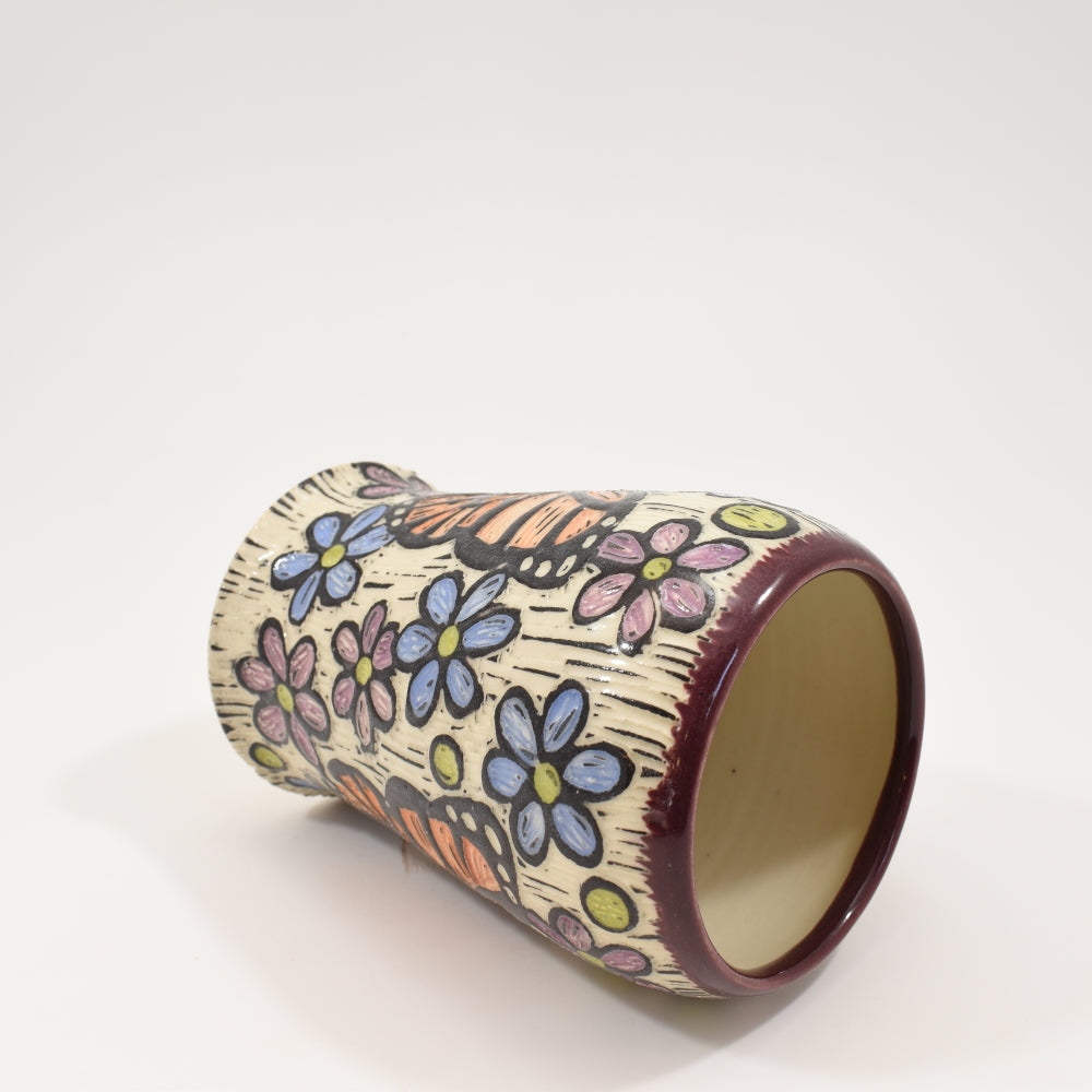 Monarch Butterfly Mug Tall - Purple