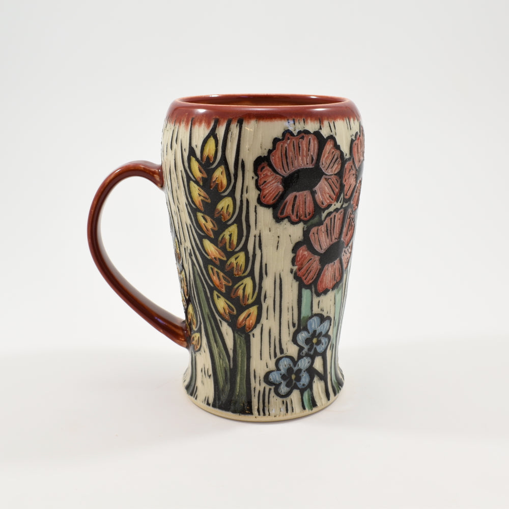 Spring Flower Tall Mug  - Red 1