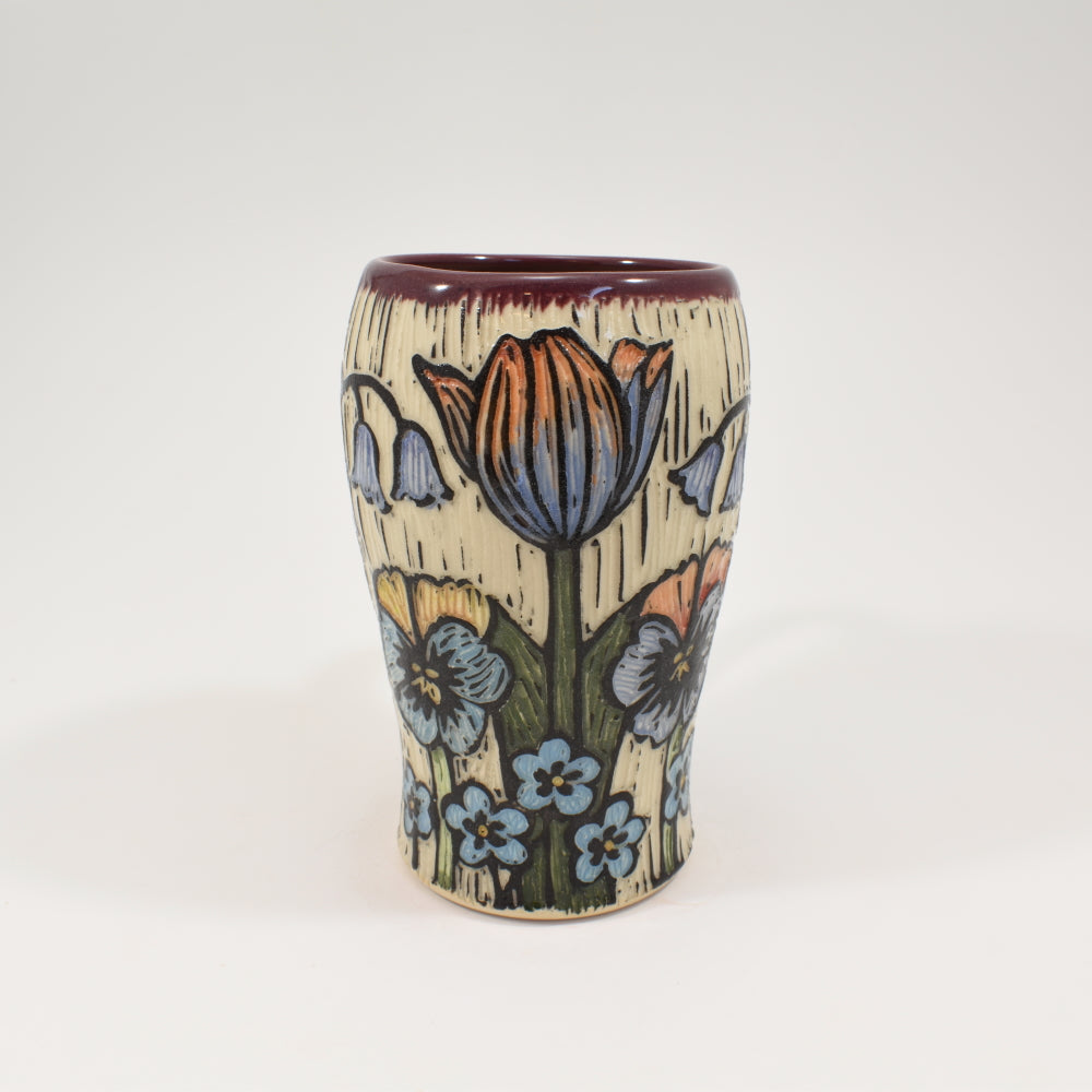 Spring Flower Mug Tall - Purple