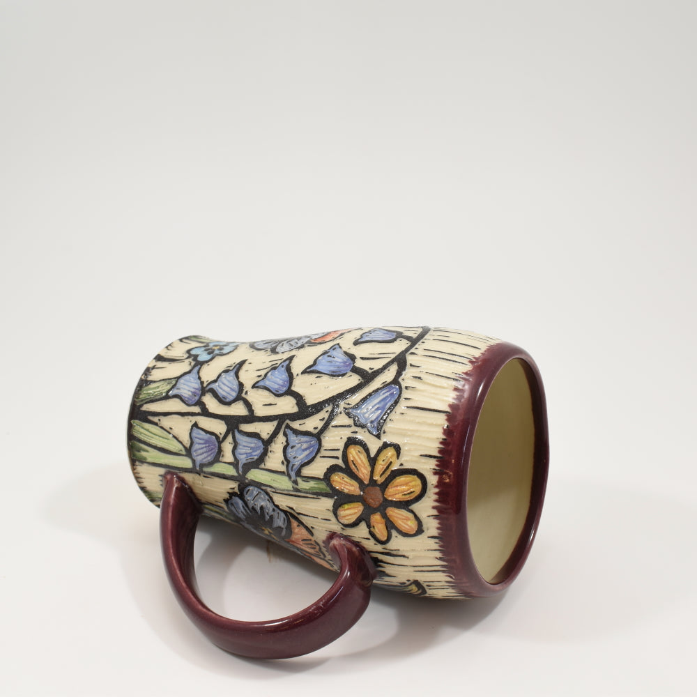 Spring Flower Mug Tall - Purple