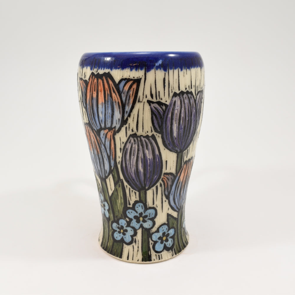 Spring Flower Tall Mug  - Cobalt 1