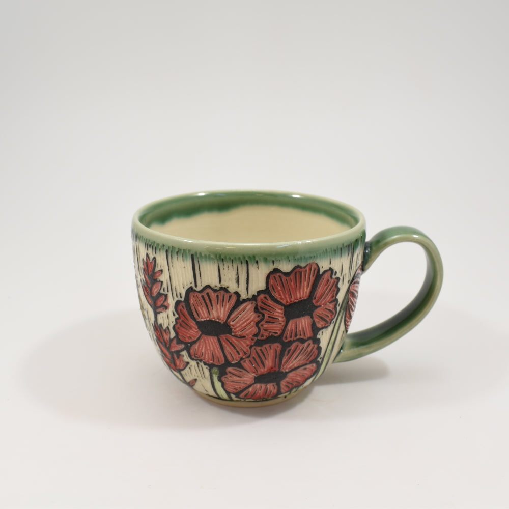 Spring Flowers Teacup - Green
