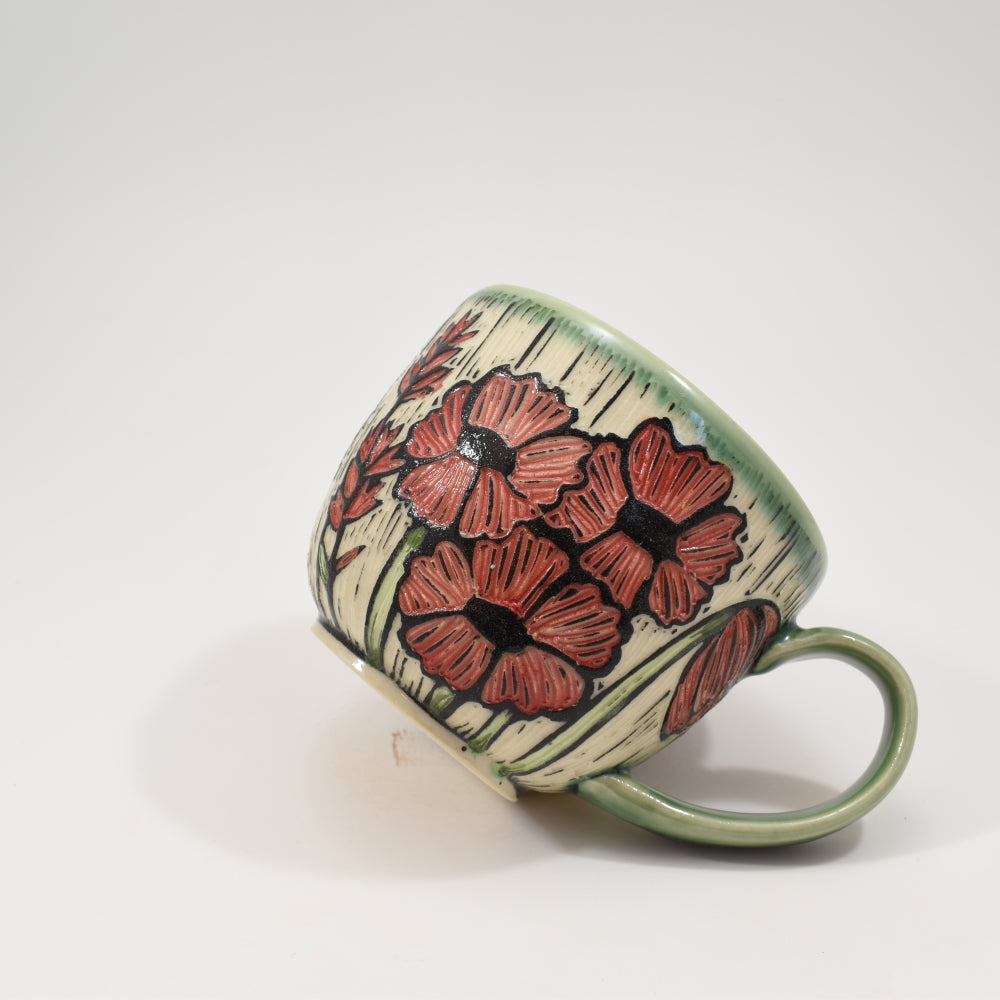 Spring Flowers Teacup - Green