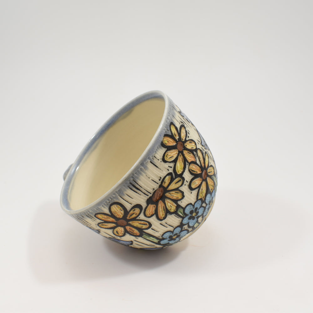 Spring Flowers Teacup - Light Blue