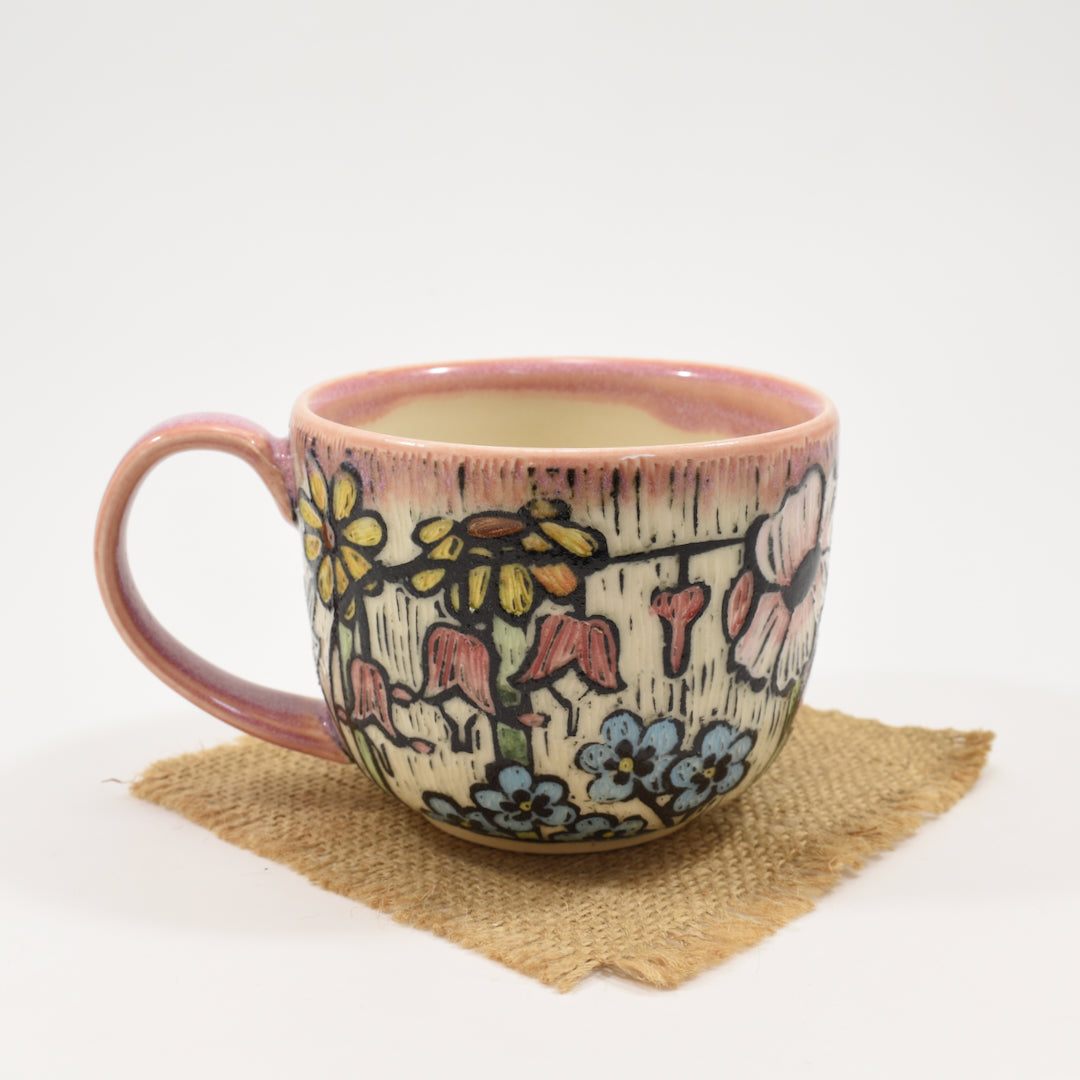 Spring Flowers Teacup - Pink