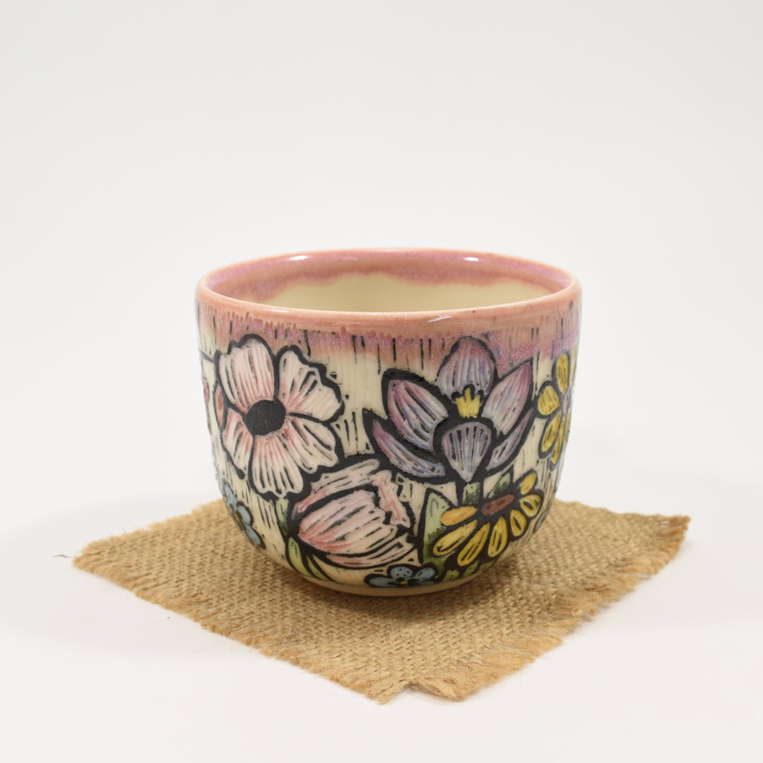 Spring Flowers Teacup - Pink