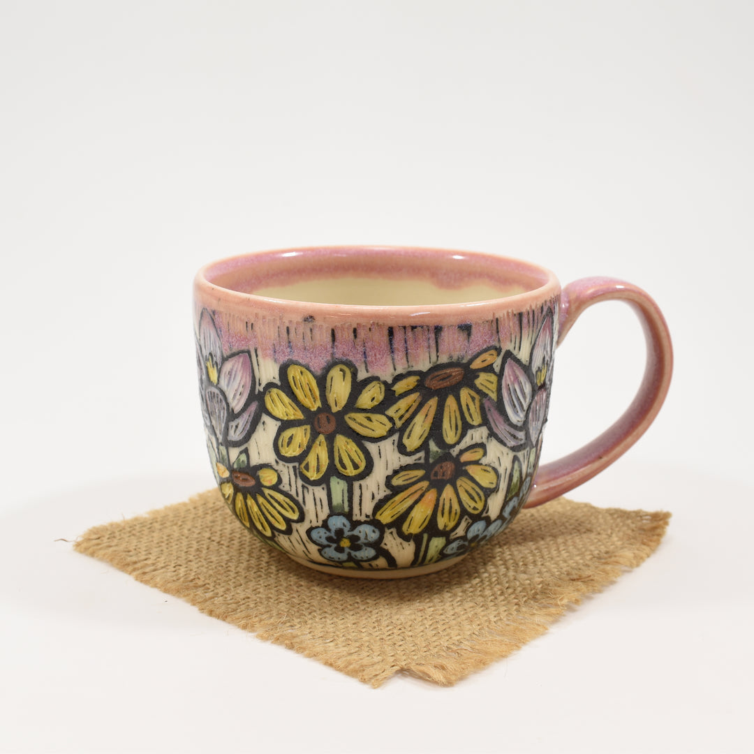 Spring Flowers Teacup - Pink