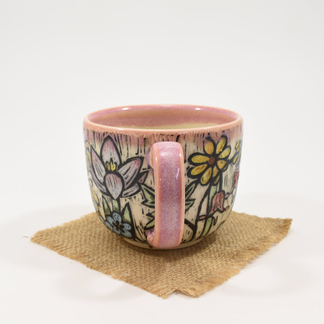 Spring Flowers Teacup - Pink