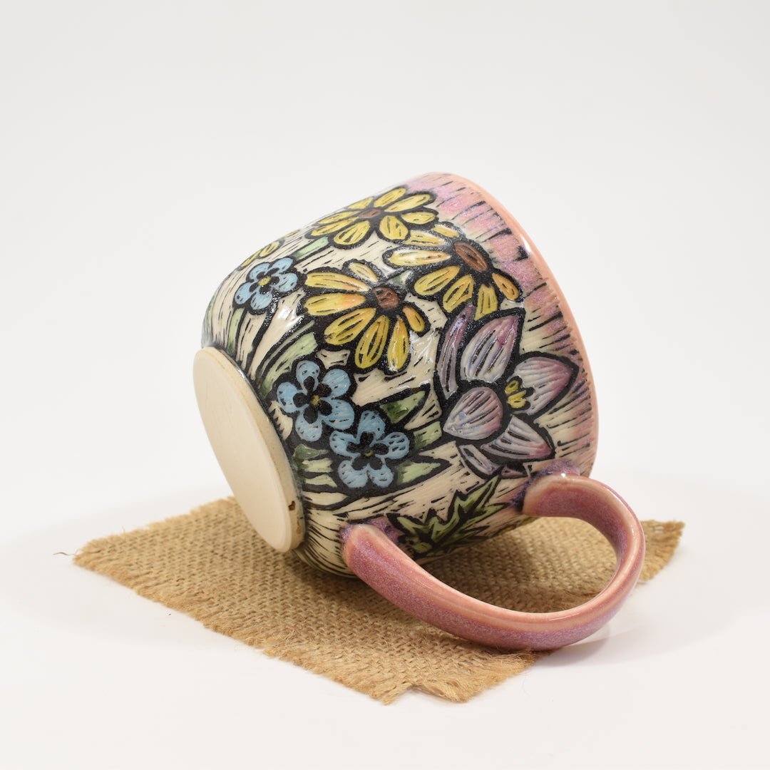 Spring Flowers Teacup - Pink